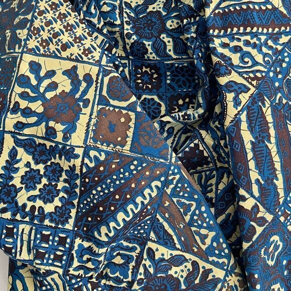 Floral Print 3/4 Sleeve Round Neck Midi A-Line Dress - Picture 12 of 12